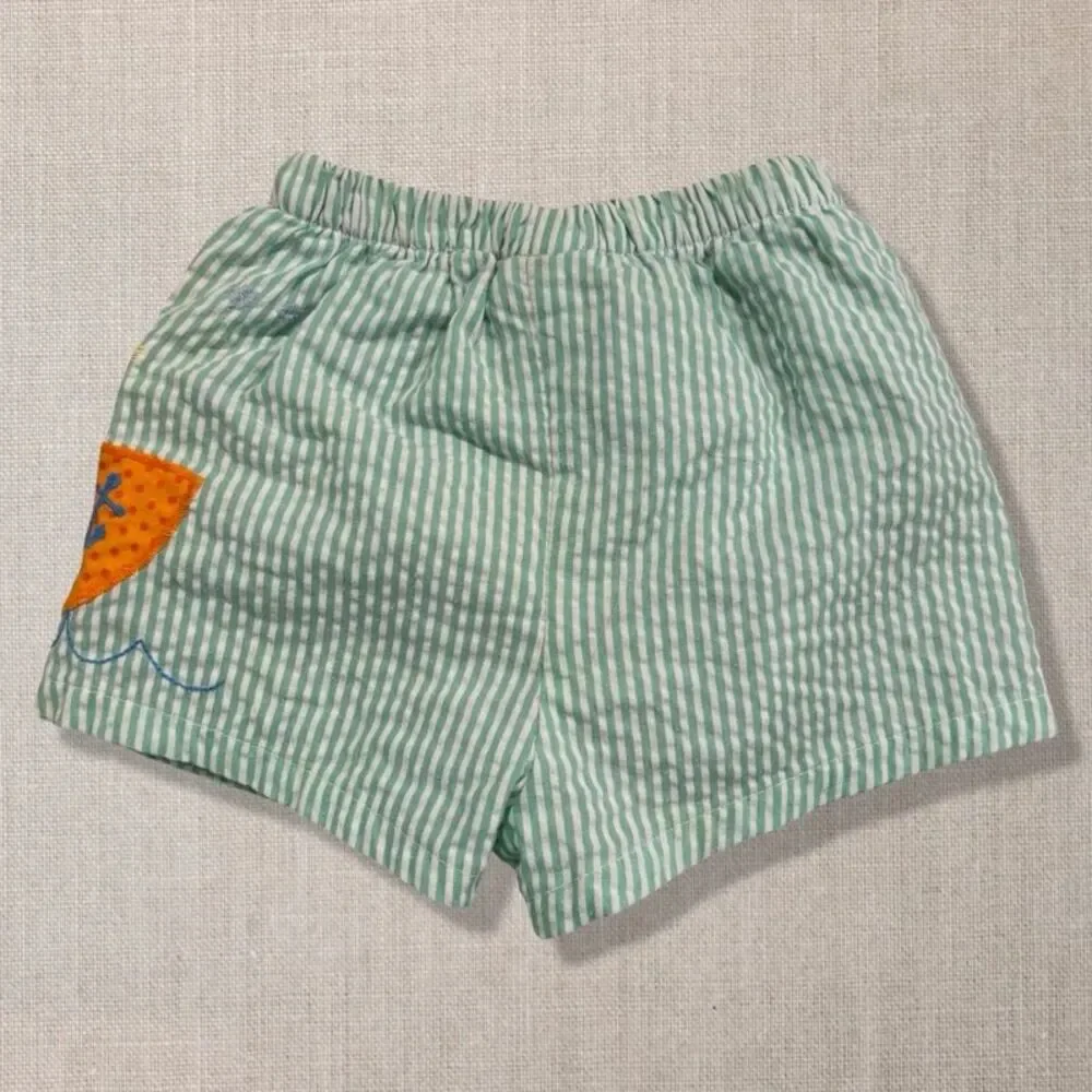 The Bailey Boys Baby Boy Seersucker Tugboat Swim Trunks 9M
